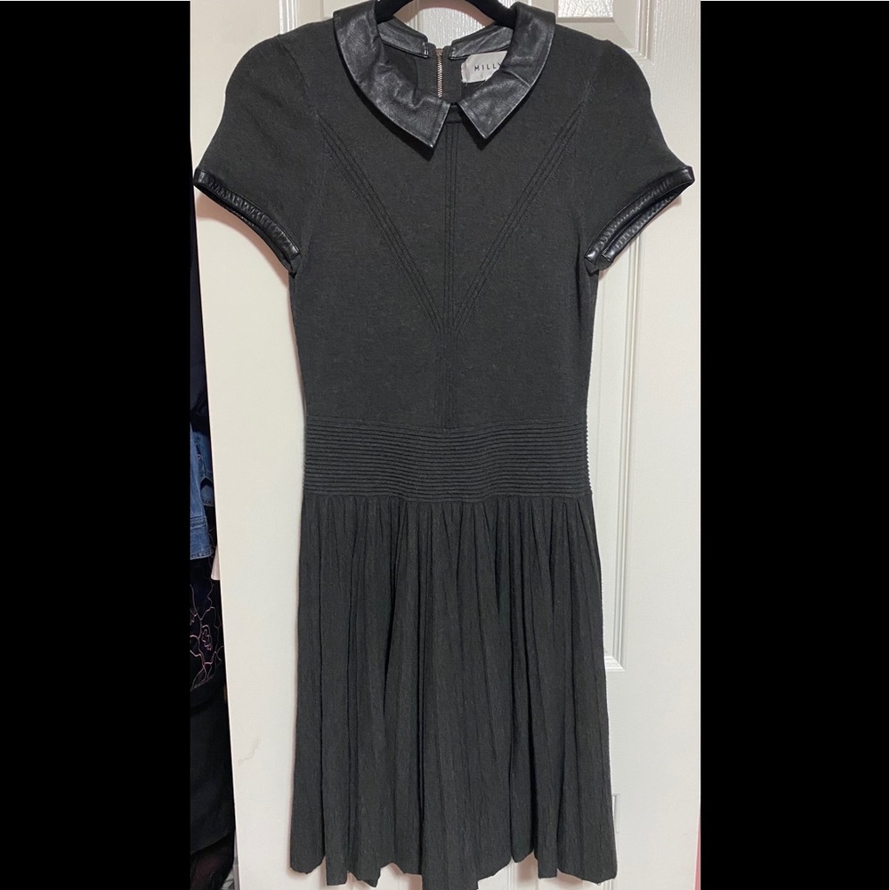 Milly June Knits Leather Collar Josephine Dress - Picture 8 of 9